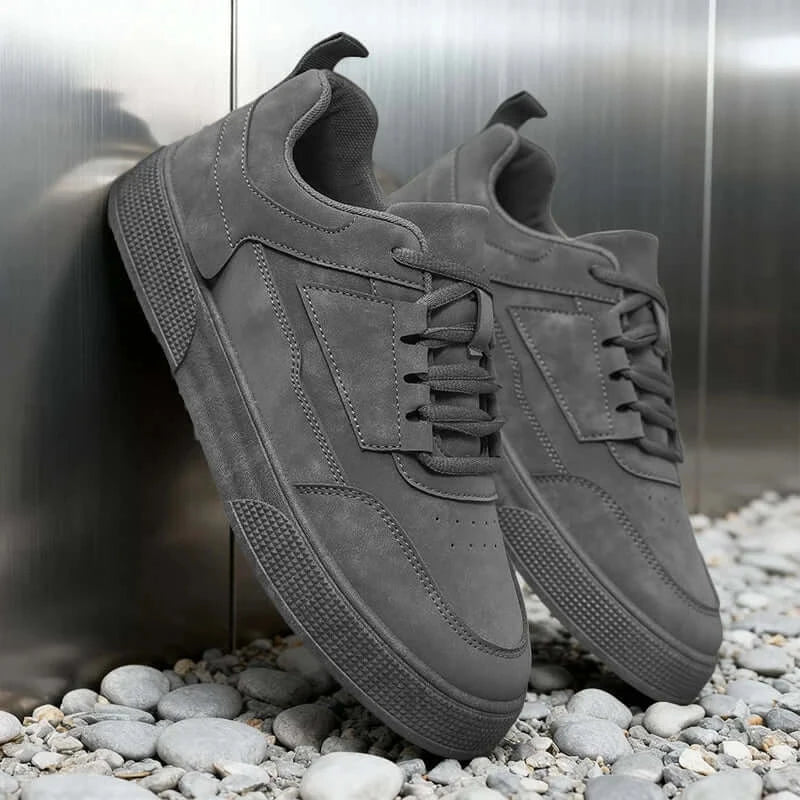 Men's Suede Casual Sneakers in gray with soft suede upper and lightweight construction