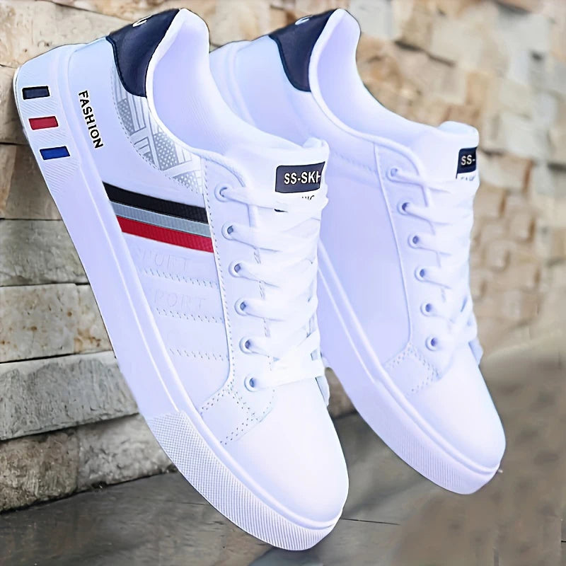 White Sneakers, Perfect for Skateboarding,