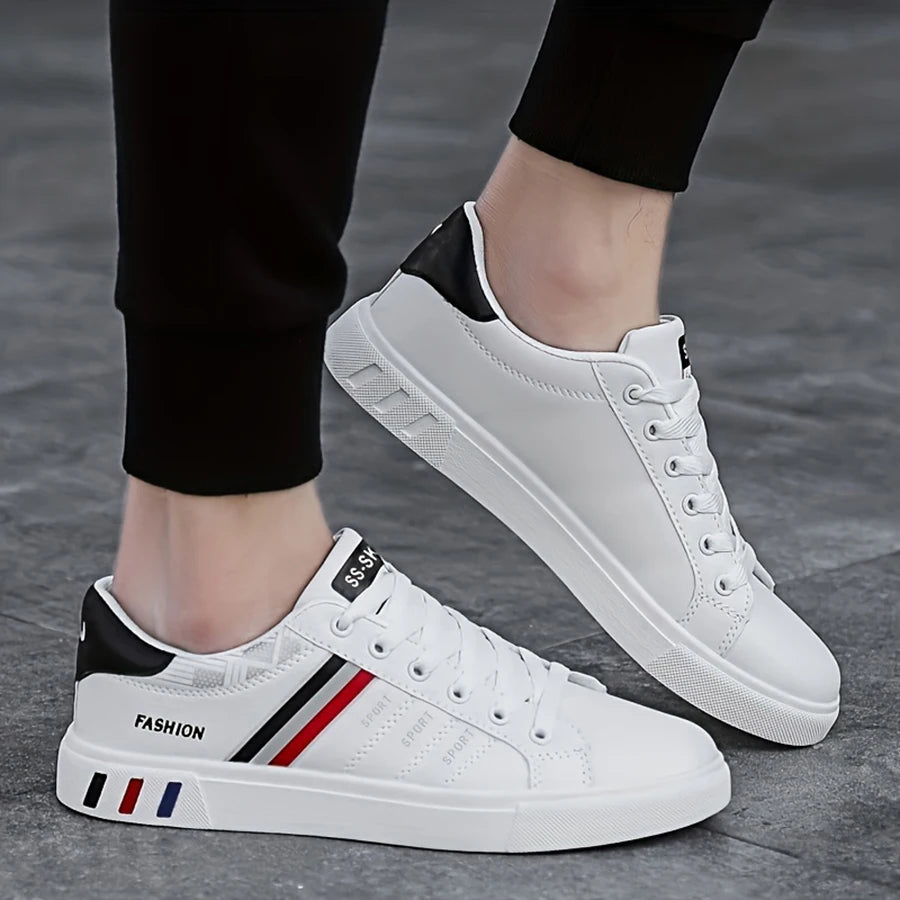 White Sneakers, Perfect for Skateboarding,