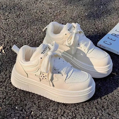 Retro Casual White Chunky Sneakers